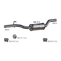 ERNST 156172 Mittelschalld&auml;mpfer Mitteltopf f&uuml;r VW Passat B6 B7 1.4 TSI 1.6 3C0253409AT