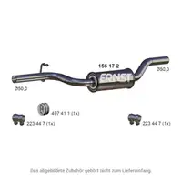 ERNST 156172 Center Muffler for VW Passat B6 B7 1.4 TSI 1.6 3C0253409AT