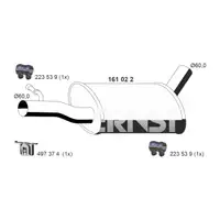 ERNST 161022 Mittelschalld&auml;mpfer f&uuml;r VW Tiguan 5N AUDI Q3 8U 2.0 TSI/TFSI 200/211 PS