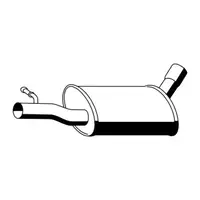 ERNST 161046 Mid-muffler for VW Tiguan 5N 1.4 TSI and Audi Q3 8U 2.0 TFSI quattro
