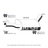 ERNST 161046 Mid-muffler for VW Tiguan 5N 1.4 TSI and Audi Q3 8U 2.0 TFSI quattro