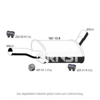 ERNST 161138 Mittelschalld&auml;mpfer f&uuml;r SKODA Yeti (5L) 1.8 TSI 4x4 152/160 PS 1K0253409A