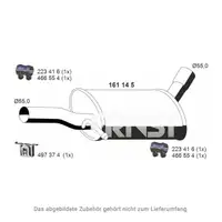 ERNST 161145 Mittelschalld&auml;mpfer f&uuml;r SKODA Yeti (5L) 1.2 TSI 105 PS bis 05.2010 1K0253409C