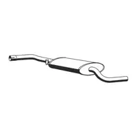 ERNST 176057 Mid-Muffler (Center Section) for VW Transporter T4 2.0, 2.5, 1.9/2.4D