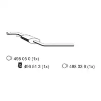 ERNST 177023 Mittelschalld&auml;mpfer f&uuml;r VW California Transporter T4 1.9 TD 68/75/78 PS