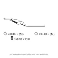 ERNST 177030 Mid-muffler for VW Transporter T4 2.0, 2.5, 2.8 VR6 84/110/115/140 hp