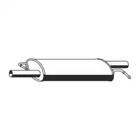 ERNST 177061 Mid-muffler for VW Multivan Transporter T5 1.9 TDI 84/85/102/105 hp