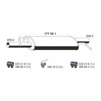 ERNST 177061 Mittelschalld&auml;mpfer f&uuml;r VW Multivan Transporter T5 1.9 TDI 84/85/102/105 PS