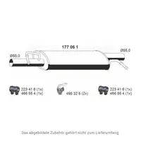 ERNST 177061 Mid-muffler for VW Multivan Transporter T5 1.9 TDI 84/85/102/105 hp