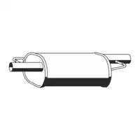 ERNST 177092 Mid-muffler for VW California Multivan Transporter T5 2.0/2.5 TDI