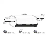 ERNST 177092 Mittelschalld&auml;mpfer f&uuml;r VW California Multivan Transporter T5 2.0/2.5 TDI