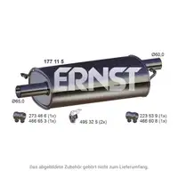 ERNST 177115 Mid-muffler for VW California Multivan Transporter T6 2.0 TDI