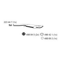 ERNST 204026 Mittelschalld&auml;mpfer Mitteltopf f&uuml;r AUDI 100 A6 4A C4 2.0 / E 2.4D 4A0253409D