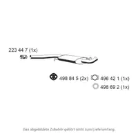 ERNST 204026 Mittelschalld&auml;mpfer Mitteltopf f&uuml;r AUDI 100 A6 4A C4 2.0 / E 2.4D 4A0253409D