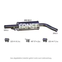 ERNST 202022 Mittelschalld&auml;mpfer f&uuml;r VW Golf 4 1.6 FSI 1.8 2.0 AUDI A3 8L1 Leon 1M 1.8 20V