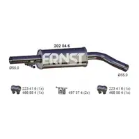 ERNST 202046 Mittelschalld&auml;mpfer f&uuml;r VW Golf 4 1.8 T 2.0 2.3 V5 A3 8L1 1.8 T Octavia 1