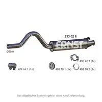 ERNST 233026 Mid-Muffler (Center Section) for AUDI 80 B4 1.6/2.0 E 1.9 TDI up to July 1995