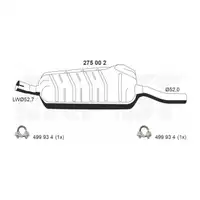 ERNST 275002 Mittelschalld&auml;mpfer Mitteltopf f&uuml;r BMW 3er E46 316i 318i N42 N46 18307523730