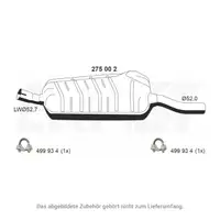 ERNST 275002 Mid-Muffler (Center Section) for BMW 3 Series E46 316i 318i N42 N46 18307523730