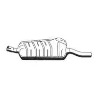 ERNST 275040 Mid-Muffler for BMW 3 Series E46 / Touring / Coupe 316i, 318i M43 105/118 hp