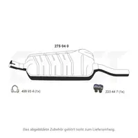ERNST 275040 Mid-Muffler for BMW 3 Series E46 / Touring / Coupe 316i, 318i M43 105/118 hp