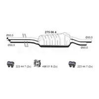 ERNST 275064 Mittelschalld&auml;mpfer f&uuml;r BMW 3er E46 / Touring / Coupe 330d 330xd M57
