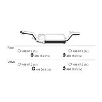 ERNST 313162 Mittelschalld&auml;mpfer f&uuml;r FORD Focus 2 C-Max DM2 VOLVO S40 II V50 1.6 1.8 2.0