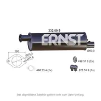 ERNST 332095 Mid-muffler for FORD Transit 2.2/2.4 TDCi without DPF (April 2006&ndash;August 2014)