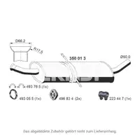ERNST 350013 Mittelschalld&auml;mpfer f&uuml;r MERCEDES A-Klasse W169 A170 A180 A200 M266 1694900322