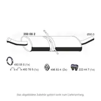 ERNST 350082 Mittelschalld&auml;mpfer Mitteltopf f&uuml;r MERCEDES B-Klasse W245 B170 B180 B200 M266