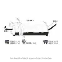 ERNST 350143 Mittelschalld&auml;mpfer f&uuml;r MERCEDES-BENZ A-Klasse W169 A200CDI OM640 1694900122