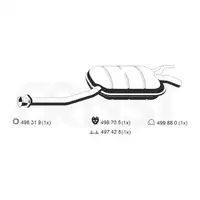 ERNST 353007 Mittelschalld&auml;mpfer f&uuml;r MERCEDES-BENZ 190 W201 E1.8 E2.0 M102 109-122 PS