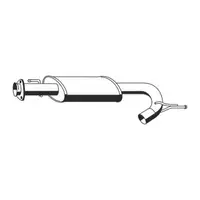 ERNST 515092 Mid-muffler for PSA Jumper 2 Boxer FIAT Ducato 244 2.8 Diesel