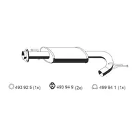 ERNST 515092 Mittelschalld&auml;mpfer f&uuml;r PSA Jumper 2 Boxer FIAT Ducato 244 2.8 DIESEL