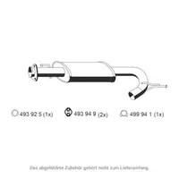 ERNST 515092 Mid-muffler for PSA Jumper 2 Boxer FIAT Ducato 244 2.8 Diesel
