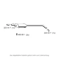 ERNST 525077 Mid-muffler (center section) for RENAULT Megane 1 and Scenic 1.9 dT/dTi/TDI