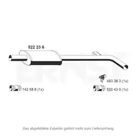 ERNST 522236 Mid-Muffler for RENAULT CLIO 3 GRAND / MODUS 1.2/1.4 16V