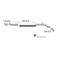 ERNST 523004 Mittelschalld&auml;mpfer f&uuml;r RENAULT Grand / Modus 1.6 bis 12.2012 8200356129