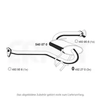 ERNST 540070 Mittelschalld&auml;mpfer f&uuml;r ALFA ROMEO GTV Spider (916_) 1.8/2.0 16V 2.0/3.0 V6