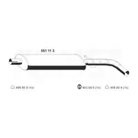 ERNST 551113 Mittelschalld&auml;mpfer Mitteltopf f&uuml;r FIAT Punto (176_) 1.2 / 16V 1.6 58-88 PS