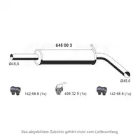 ERNST 645003 Mittelschalld&auml;mpfer f&uuml;r VW Polo 4 SEAT Ibiza 3 SKODA Fabia 1 2 1.4 16V