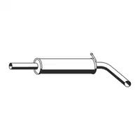 ERNST 645034 Mid-muffler for VW Polo 4, SEAT Ibiza 3, SKODA Fabia 1 1.4 16V / FSI