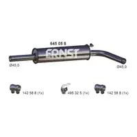 ERNST 645058 Mittelschalld&auml;mpfer f&uuml;r VW Polo 4 Ibiza 3 Fabia 1 1.4 16V 100 PS 6Q0253209AJ