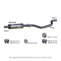 ERNST 645249 Mid-muffler for VW Golf 5, 6, Variant, Octavia 2, 1.9 TDI 1K0253209L