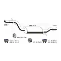 ERNST 645287 Mittelschalld&auml;mpfer f&uuml;r SKODA Octavia 2 VW Jetta 3 2.0 FSI 150 PS 1K0253209R