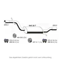 ERNST 645287 Mid-muffler for SKODA Octavia 2 and VW Jetta 3 2.0 FSI 150 hp 1K0253209R