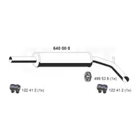 ERNST 640008 Mittelschalld&auml;mpfer f&uuml;r SEAT Cordoba Ibiza 2 1.0 1.0i 1.3i 1.4i 1.6i 1.9D