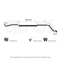 ERNST 642149 Mittelschalld&auml;mpfer f&uuml;r SKODA Roomster (5J7) 1.4 86 PS bis 03.2010 6Q7253209