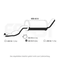 ERNST 650038 Mid-Section Muffler for VOLVO 740, 940 2.0, 2.3/Turbo