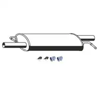 ERNST Mittelschalld&auml;mpfer + Anbausatz f&uuml;r VW Multivan Transporter T5 1.9 TDI 84-105 PS